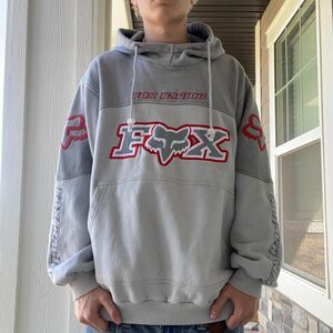 Fox-racing Men's Grey Hoodie